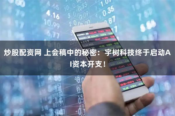 炒股配资网 上会稿中的秘密：宇树科技终于启动AI资本开支！